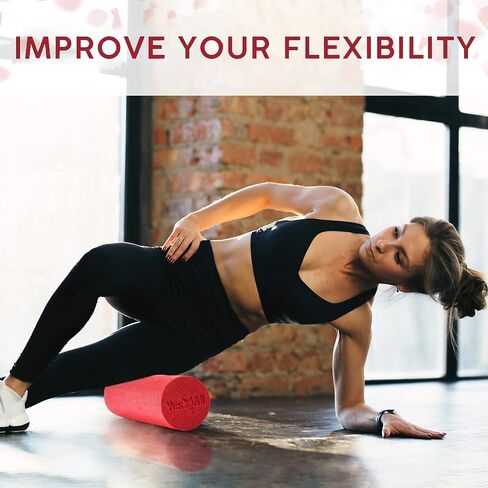 Yes4All Soft-Density Round PE 12/18/ 24/36 inch Foam Rollers for Muscle Massage, Yoga Core Exercise & Physical Therapy in Saudi Arabia