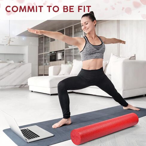 Yes4All Soft-Density Round PE 12/18/ 24/36 inch Foam Rollers for Muscle Massage, Yoga Core Exercise & Physical Therapy in Saudi Arabia