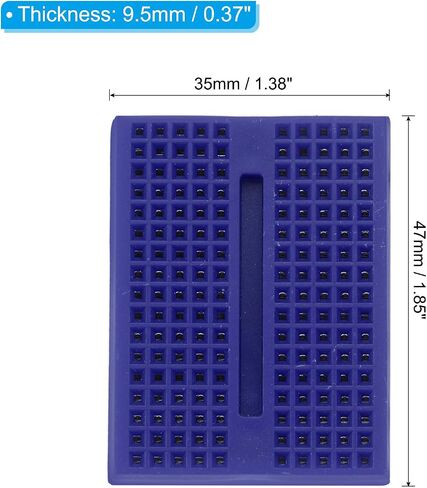 PATIKIL 12pcs Mini Breadboard, Solderless Breadboard Small Breadboard 170 Tie Points Prototype PCB Bread Board Electronics Self Adhesive Plates, SYB-170, White in Saudi Arabia