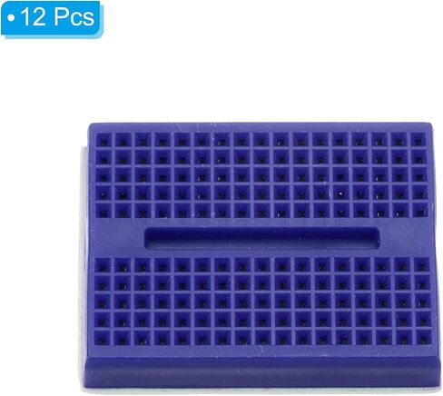 PATIKIL 12pcs Mini Breadboard, Solderless Breadboard Small Breadboard 170 Tie Points Prototype PCB Bread Board Electronics Self Adhesive Plates, SYB-170, White in Saudi Arabia