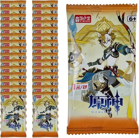 Genshin Impact Collectible Cards - Booster Packs Trading Card [Imported] - 9th Deluxe Version (Boxed of 30 Packs) in Saudi Arabia
