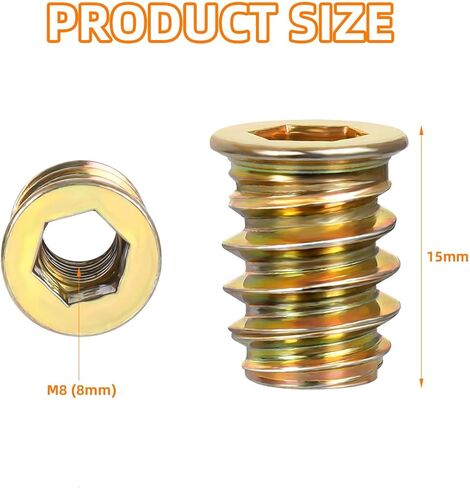 M6 x 10mm الخشب إدراج الترباس الأثاث المسمار في الجوز الخيوط السحابة موصل عرافة المقبس محرك للأثاث الخشبي، 100 جهاز كمبيوتر شخصى in Kuwait