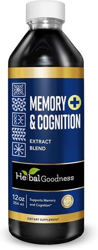 Herbal Goodness Memory and Cognition Liquid Extract 1oz - Memory and Clarity Support, Immune Support, Performance Support, Energy Boost - Organic, Natural in Saudi Arabia