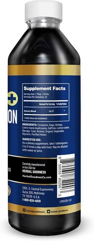 Herbal Goodness Memory and Cognition Liquid Extract 1oz - Memory and Clarity Support, Immune Support, Performance Support, Energy Boost - Organic, Natural in Saudi Arabia