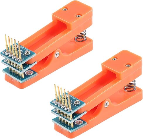 2Pcs 2.54mm Single Row 5Pin Test Clip Module Board Program Burning Clip 5 Pin PCB Burning Fixture Programmer Burning Clip with Dupont Wire in Saudi Arabia