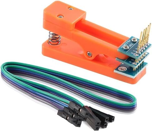 2Pcs 2.54mm Single Row 5Pin Test Clip Module Board Program Burning Clip 5 Pin PCB Burning Fixture Programmer Burning Clip with Dupont Wire in Saudi Arabia