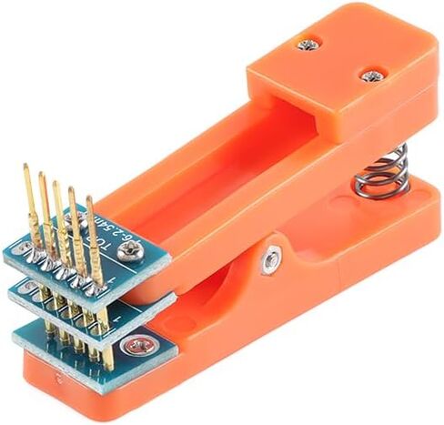 2Pcs 2.54mm Single Row 5Pin Test Clip Module Board Program Burning Clip 5 Pin PCB Burning Fixture Programmer Burning Clip with Dupont Wire in Saudi Arabia