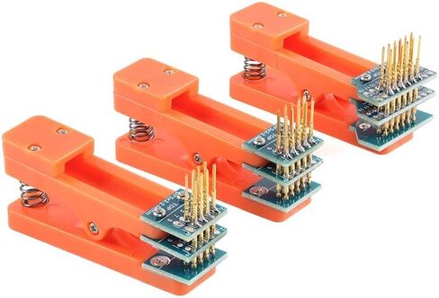 2Pcs 2.54mm Single Row 5Pin Test Clip Module Board Program Burning Clip 5 Pin PCB Burning Fixture Programmer Burning Clip with Dupont Wire in Saudi Arabia