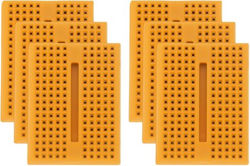 PATIKIL 6pcs Mini Breadboard, Solderless Breadboard Small Breadboard 170 Tie Points Prototype PCB Bread Board Electronics Self Adhesive Plates, SYB-170, White in Saudi Arabia