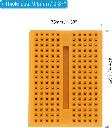 PATIKIL 6pcs Mini Breadboard, Solderless Breadboard Small Breadboard 170 Tie Points Prototype PCB Bread Board Electronics Self Adhesive Plates, SYB-170, White in Saudi Arabia