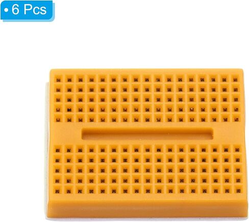 PATIKIL 6pcs Mini Breadboard, Solderless Breadboard Small Breadboard 170 Tie Points Prototype PCB Bread Board Electronics Self Adhesive Plates, SYB-170, White in Saudi Arabia