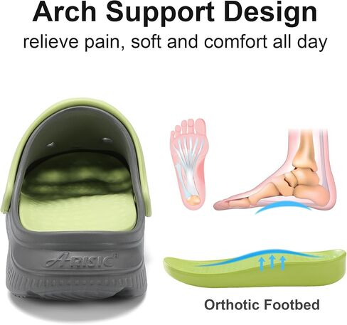 Arch Support Clogs Mens Womens Garden Shoes Lightweight Outdoor Beach Slippers Recovery Sandals with Removable Thick Insoles in Saudi Arabia