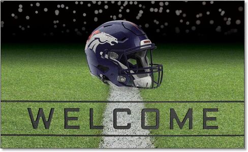 سجادة باب مطاطية للأماكن الخارجية من FANMATS 19942 Denver Broncos Crumb - 18 بوصة. × 30 بوصة. in Saudi Arabia