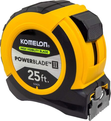 Komelon SL52425; 25' x 1.06" Self-Lock Powerblade II Tape Measure, Yellow/Black in Saudi Arabia