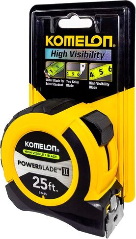 Komelon SL52425; 25' x 1.06" Self-Lock Powerblade II Tape Measure, Yellow/Black in Saudi Arabia