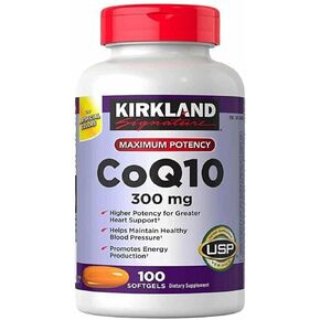 Kirkland wcaqZ, COQ10 300 mg 100 Softgels (Pack of 2)