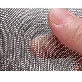 Biliada 1 PC 17""X39"" (43cmX100cm) 30Mesh Wire Mesh, Sturdy Metal Mesh Sheets for DIY Projects 304 Stainless Steel No Rust Mesh Screen, silver, BCN-430-30