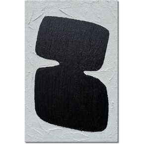 zoinart رسمت باليد قماش جدار الفن كبير محكم 60x30 بوصة مجردة الحديثة موجة البحر اللوحة الكوارتز الرمال الأسود والأبيض فن الشاطئ لغرفة المعيشة غرفة نوم جدار ديكور