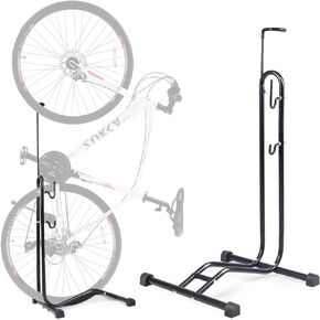 Bike Parking Stand,Bike Floor Stand Parking Rack，Bike Rack Bicycle Floor Parking Stand, Bike Storage Holder for Garage,Indoor & Outdoor，Mountain & Road Bikes，1 Pack