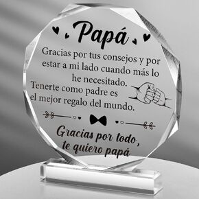 To My Dad Gift Acrylic Dads Plaque Gifts Grateful Birthday Gifts for Dad Acrylic Best Dad Sign Appreciation Acrylic Sign, 4.72 x 5.11 x 0.59 Inch