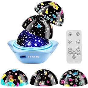 Star Projector Light Up Toys, Glow In The Dark Stars for Ceiling Projection Kids Toys, Dimmable Night Light Projector for Kids,Star Light Up Spinner Toy,Chirstmas Gifts for Kids Toddler Toys
