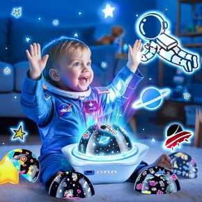 Star Projector Light Up Toys, Glow In The Dark Stars for Ceiling Projection Kids Toys, Dimmable Night Light Projector for Kids,Star Light Up Spinner Toy,Chirstmas Gifts for Kids Toddler Toys