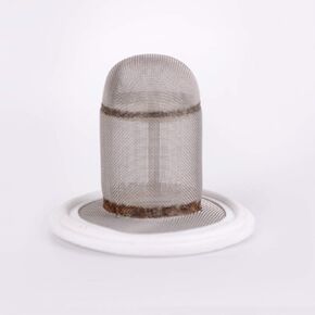Tri-clamp Sock Screen Gasket, Silicone, 18 Mesh, 1.5" Clamp size, 1.5" length. Pharmaceutical Grade Mesh Sock