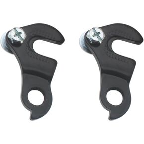 2PCS Rear Derailleur Hanger Plate Metal Bike Tail Hook Converter Black Cycling Accessories for Mountain Bikes and Road Bikes Without Internal Hangers