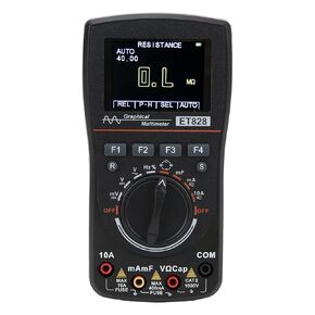 Eujgoov ET828 Oscilloscope Multimeter 1MHz Handheld Digital Display Oscilloscope Multifunction Tester 2.5Msps
