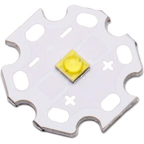 5Pcs 1W Red 3535 SMD High Power LED Chip with Aluminum Plate 20mm Star PCB Base Heat Sink Led Chip Replacement(350mA,2.0-2.2V,620-625nm,180deg)