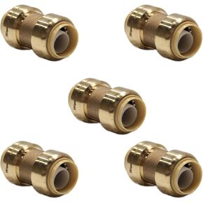 3/4 "Push in Tube Direct Head Fits for Ball Valve for Copper, CPVC and PEX Pipe (Pack of 5)