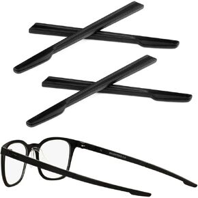 Replacement Earsocks Temple Sleeve for Oakley Milestone OX8036 OX8038/Milestone 2.0 OX8047/Milestone 3.0 OX8093 Eyeglasses Frame, Black Rubber Ear Sleeves in Saudi Arabia