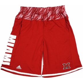 adidas Miami Redhawks NCAA Men Red Sideline Player Shock Energy Climate Shorts