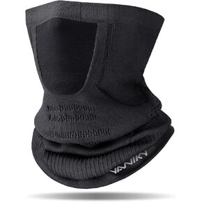 Winter Neck Warmer Gaiter Ski Face Mask, Breathable Fleece Balaclava Windproof Cold Weather Scarf