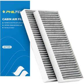 PHILTOP Cabin Air Filter, Replacement for CF11664, Santa Fe 2010-2011, Sorento 2011-2015, Premium ACF078 Cabin Filter with Activated Carbon Clean Airflow, Filter Up Dust Pollen