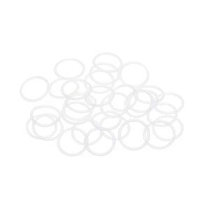 uxcell Silicone O-Rings, 16mm OD 13mm ID 1.5mm Width VMQ Seal Gasket for Compressor Valves Pipe Repair, White, Pack of 30