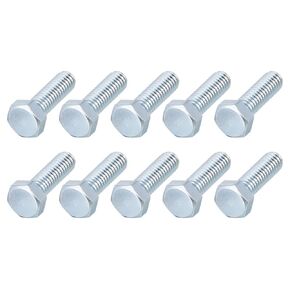 METALLIXITY Hex Bolts (1/4-28x1") 10Pcs, Grade 2 Carbon Steel Zinc Plated Fully Threaded, UNF Fine Thread Hex Head Screw Bolt - for Furniture Repair, Silver