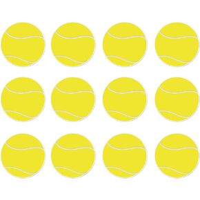 Beistle , 12 Piece Tennis Ball Cutouts, 10" (Yellow/White)