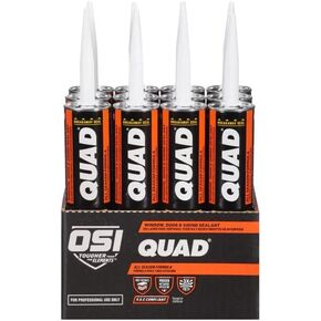 OSI Quad Window, Door and Siding Sealant Gray 517, 10 fl oz, Cartridge (12 Pack)