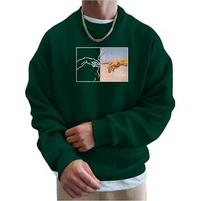 GORGLITTER Men's Vintage Graphic Print Crewneck Sweatshirt Long Sleeve Casual Streetwear Pullover Top