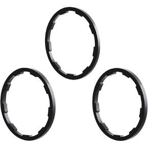 3 Pieces Bike Spacer Aluminum Alloy Cassette Spacer 2mm/2.18mm/2.35mm Bicycle Flywheel Hub Spacer Bottom Bracket Axle Washer Gasket Suitable for MTB Road Cycling Flywheel Tool