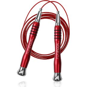 High Speed Jump Rope for Men, Weighted Crossfit Jumping Ropes for Boxing, Double Under Skip Rope with Stainless Steel Handles for Adults Women, 2 Pcs Skipping Ropes for Workout Fitness Professional