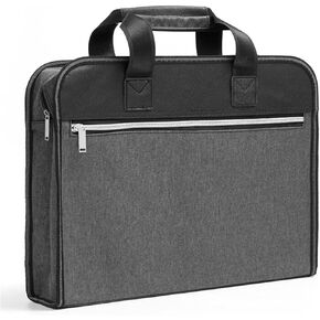 3pcs Document Bag, Oxford Briefcase with Zipper, Portable File Bag with Handle, Waterproof Laptop Bag for School Office Travel Meeting, Carrying Storage Bag for Document File Laptop (Blue)