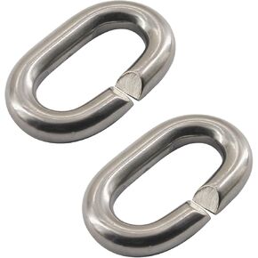 304 Stainless Steel Quick Link Connector Chain Link for Material Handling,Rigging Accessories,Connecting Chains and Ropes (Pack of 2)