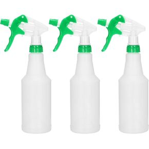 PATIKIL 500ml/16oz Plastic Spray Bottles, 3pcs Adjustable Nozzle Leak Proof Empty Water Mist Stream Sprayer for Cleaning Solutions Plants Hair, Green