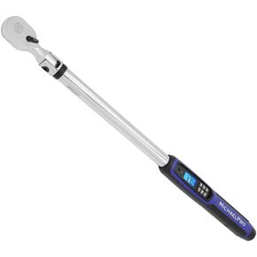 MichaelPro 3/8 Flex Head Digital Torque Wrench with Angle Function, 10 to 100 ft-lbs (10 to 135 Nm), Target Torque Multi-Alert System, 10 Available Presets | MP001226