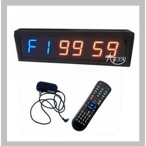 AZOOU Internal Training Timer Gym Boxing Tabata Stopwatch Led Wall Clock for Fitness W/remote Control