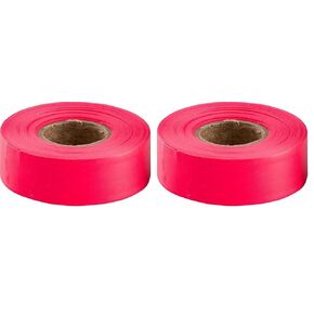 Brady Flourescent Red Flagging Tape for Boundaries and Hazardous Areas - Non-Adhesive Tape, 1.188" Width, 150' Length (Pack of 1) - 58349