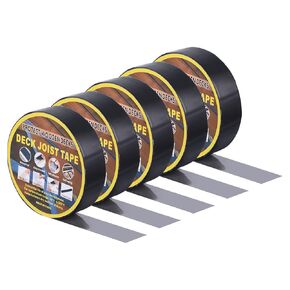 uxcell Deck Joist Tape 1-5/8" x 49', 10 Rolls Butyl Joist Tape for Decking, Waterproof Deck Joist Flashing Tape for Wood Joists and Beams Black