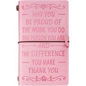 Thank You Gifts Appreciation Leather Journal Make a Difference Notebook Inspirational Gifts Appreciation Gifts for Women Men Employee Boss Volunteer Nurse Teacher Coworkers